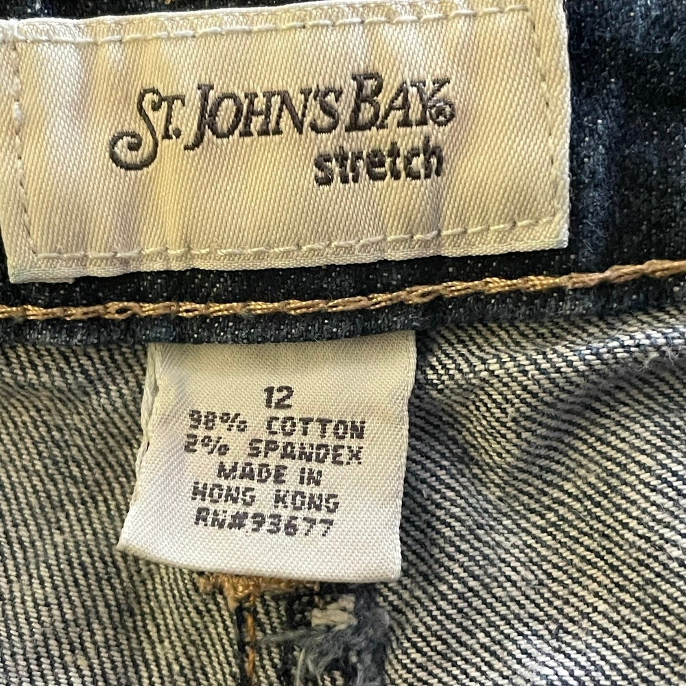 St. Johns Bay Jeans Women 12 Blue Good Stretch Bootcut Mid Rise Denim - Picture 5 of 5